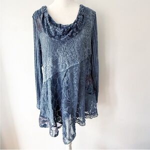 This & That Womens Y2K Lace Asymmetrical Large Fairy Grunge Whimsical Coastal